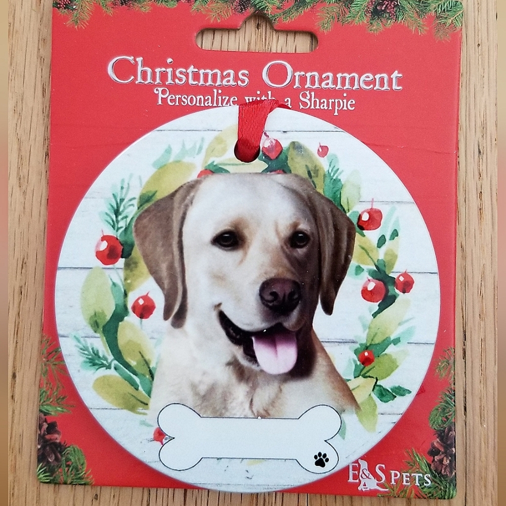 ⭐3 for $15⭐ Yellow Labrador Christmas ornament